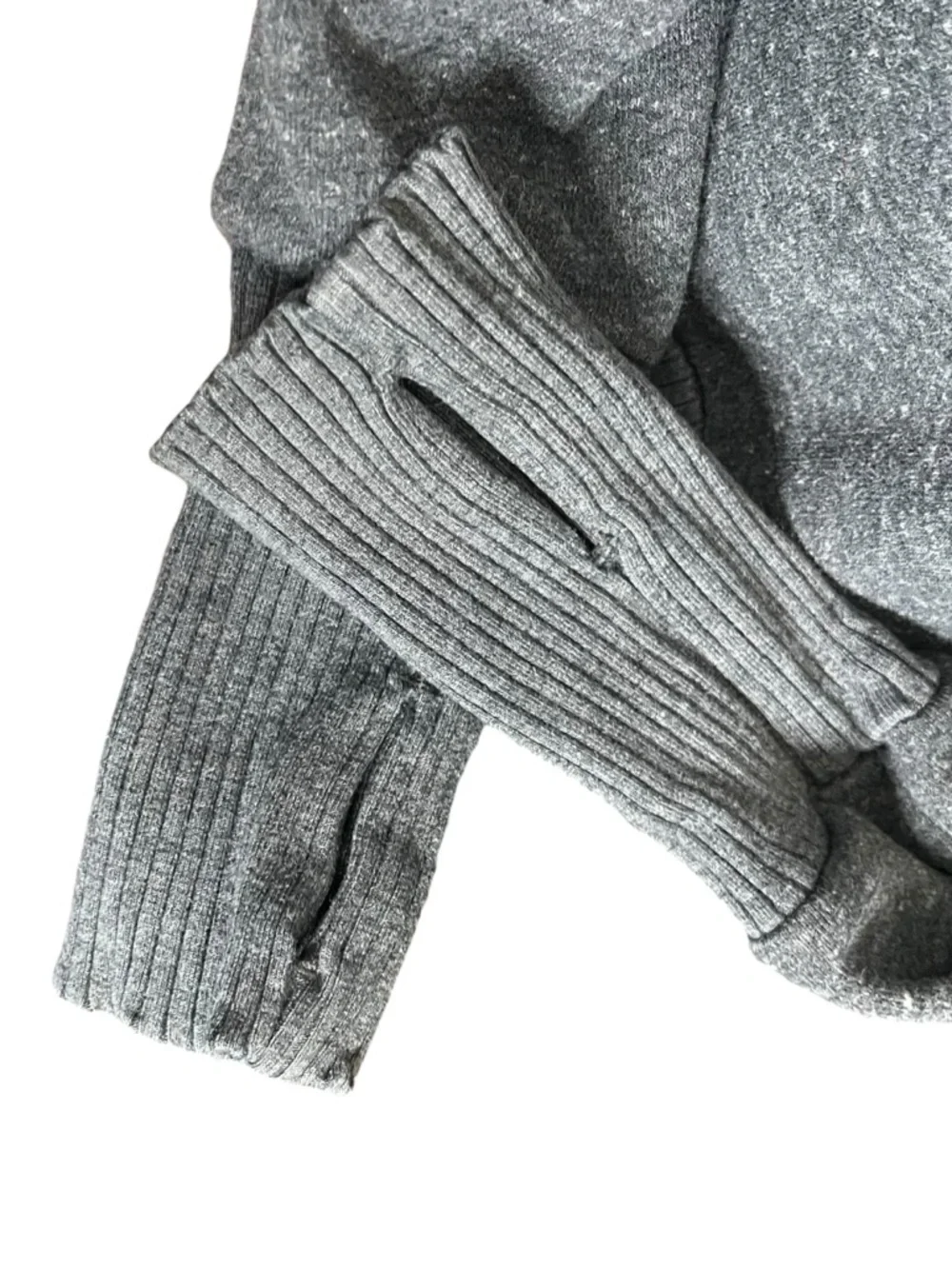 ALO Yoga‎ Haze Funnel Neck Women's Small Gray Athleisure Cozy Thumbholes Chic